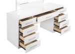 Felicity White Vanity Table & Mirror For Discount