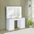 Percy White Vanity Table & Mirror Online now