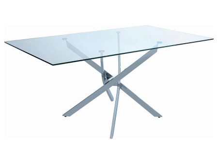 Carmelo Silver Dining Table For Discount