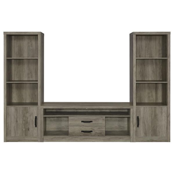 Burke Grey 3 Pc Entertainment Center Online now