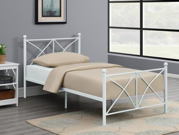 Hart White Twin Bed For Discount