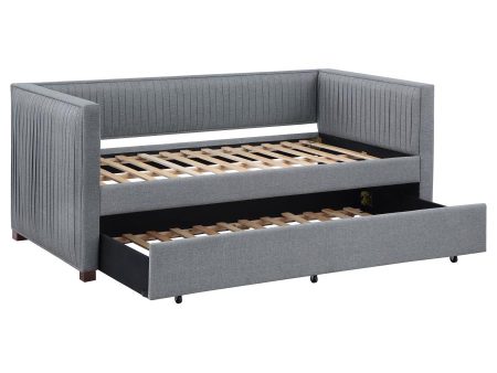 Brodie Grey Twin Daybed W  Trundle Supply