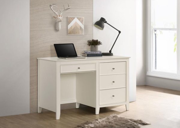 Selena Ivory Computer Desk Supply