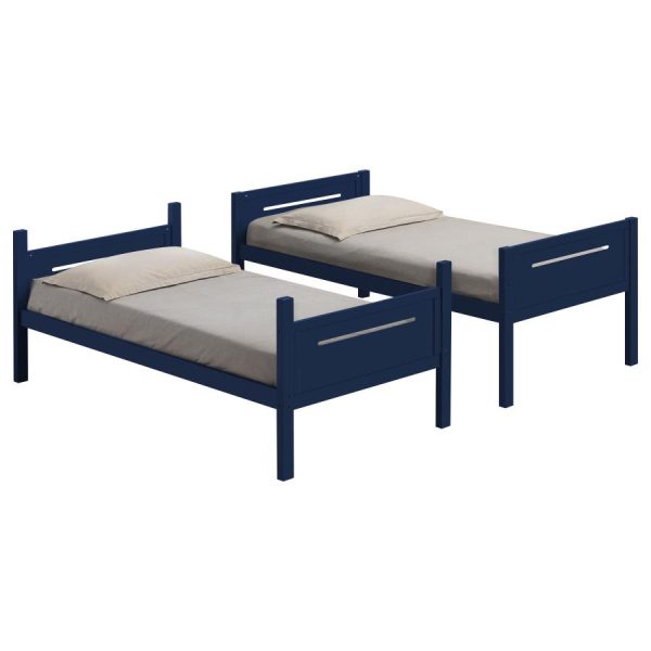 Littleton Blue Twin   Twin Bunk Bed Fashion