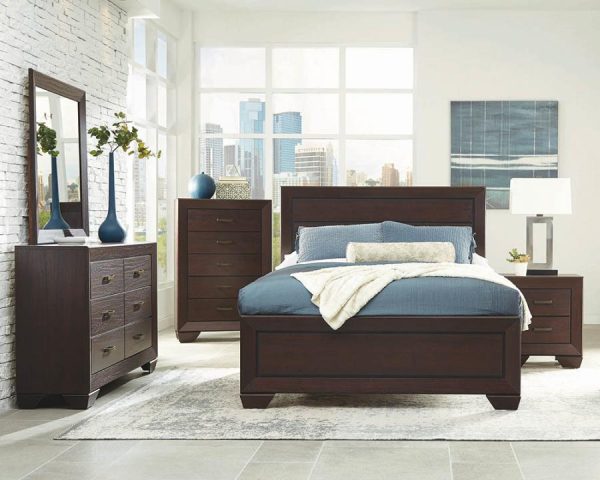 Kauffman Brown California King Bed For Cheap