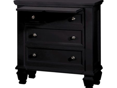 Sandy Beach Black Nightstand Supply