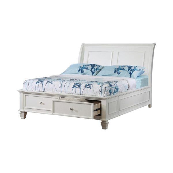 Selena Ivory Full Storage Bed For Cheap