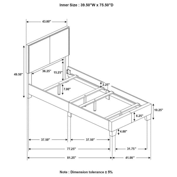 Boyd Grey Twin Bed For Discount