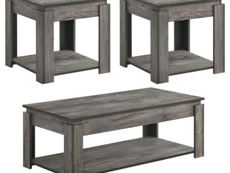 Donal Grey 3 Pc Coffee Table Set Sale