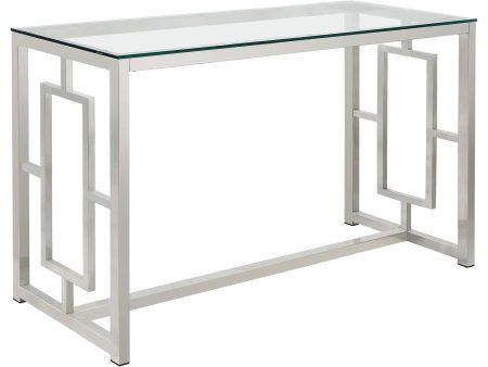 Merced Silver Sofa Table on Sale