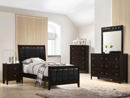 Carlton Brown Twin Bed 5 Pc Set Online now