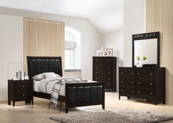 Carlton Brown Twin Bed 5 Pc Set Online now