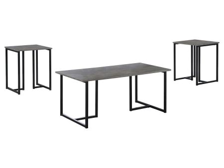 Nyla Grey 3 Pc Coffee Table Set on Sale