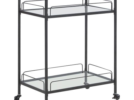 Curltis Black Bar Cart Hot on Sale