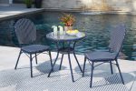 Odyssey Blue Outdoor Table and Chairs (Set of 3) For Sale