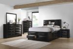 Briana Black Eastern King Storage Bed Discount