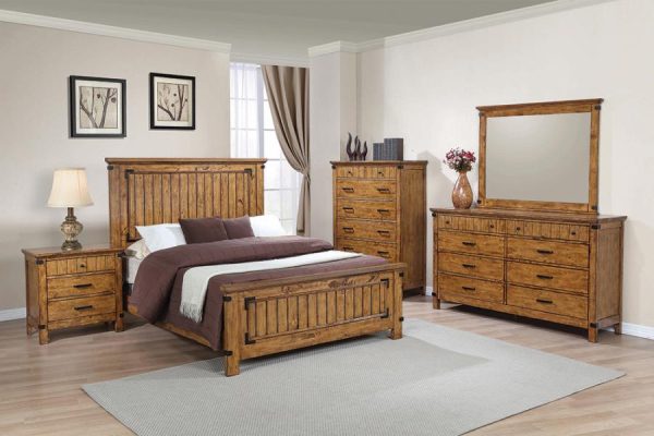 Brenner Brown Full Bed 5 Pc Set Supply