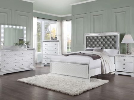 Eleanor White Queen Bed 5 Pc Set Supply