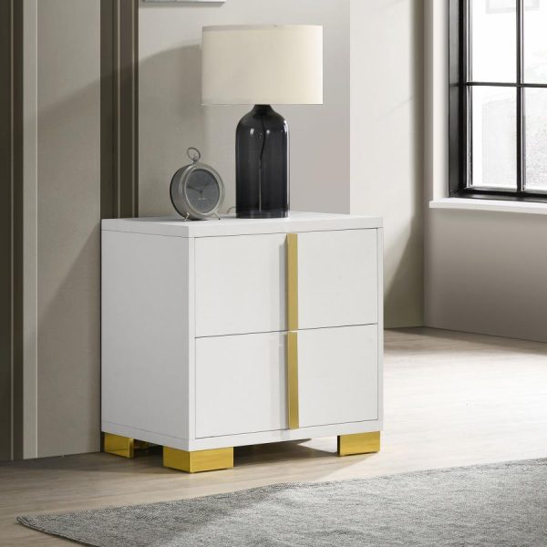 Marceline White Nightstand Cheap