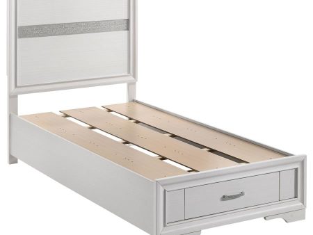 Miranda White Twin Storage Bed Discount