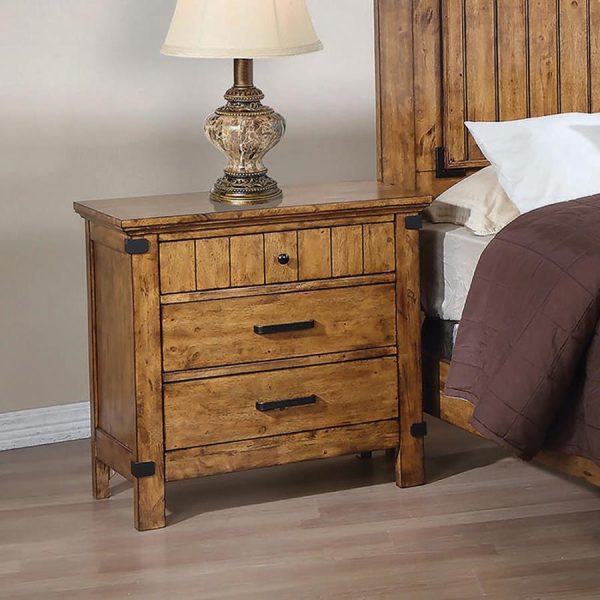 Brenner Brown Nightstand For Cheap