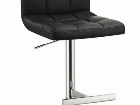 Lenny Black Adjustable Bar Stool on Sale