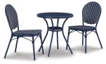 Odyssey Blue Outdoor Table and Chairs (Set of 3) For Sale