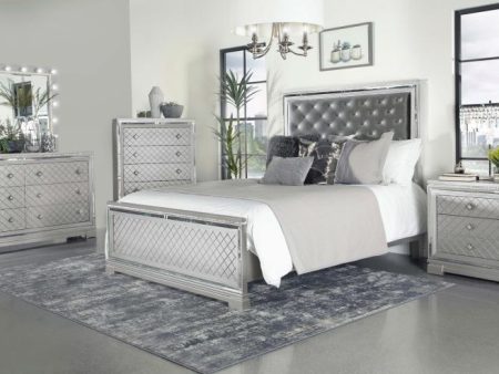 Eleanor Silver Queen Bed 5 Pc Set Fashion