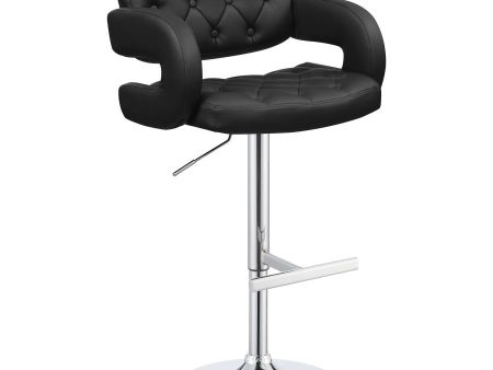 Brandi Black Adjustable Bar Stool Cheap