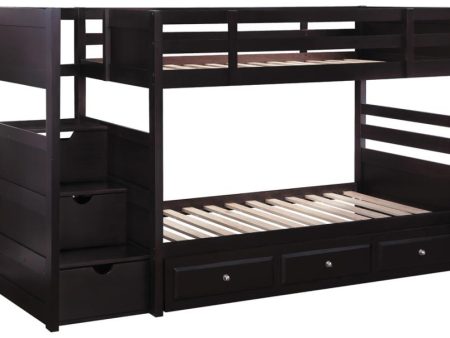 Elliott Brown Twin   Twin Bunk Bed Online