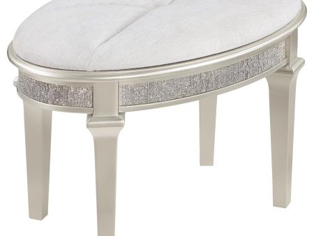 Evangeline Ivory Vanity Stool For Cheap