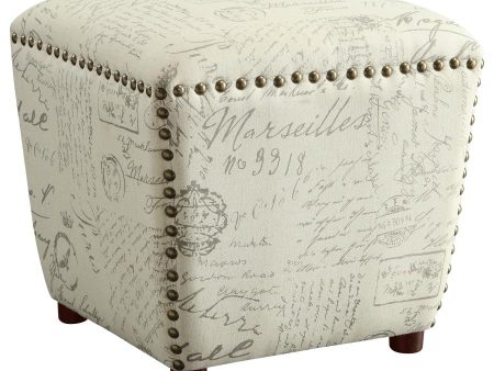 Lucy Beige Ottoman Supply