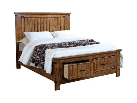 Brenner Brown California King Storage Bed Sale