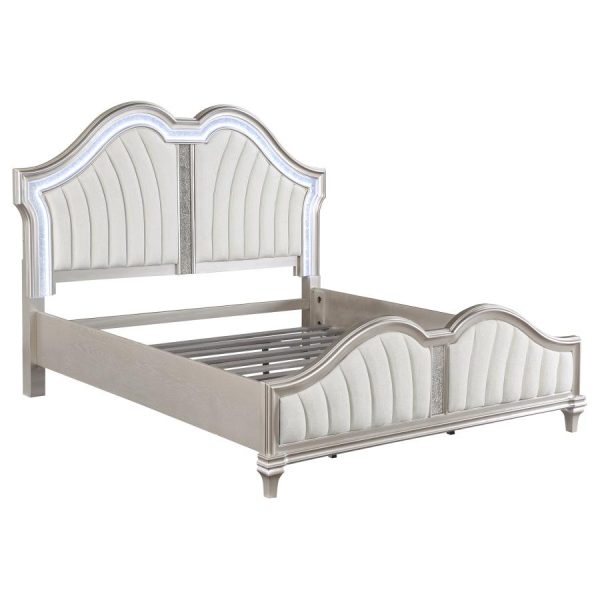 Evangeline Silver Queen Bed 5 Pc Set Online now