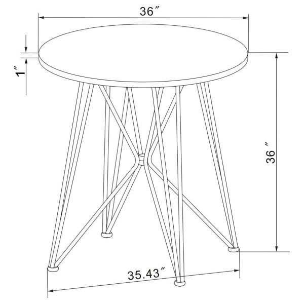 Rennes Black Counter Height Dining Table Online Hot Sale