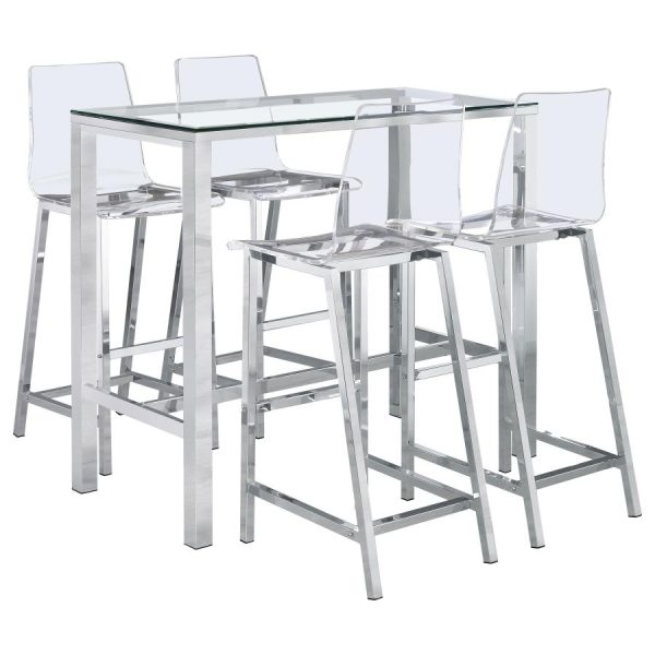 Tolbert Clear 5 Pc Bar Set Discount