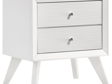 Janelle White Nightstand on Sale