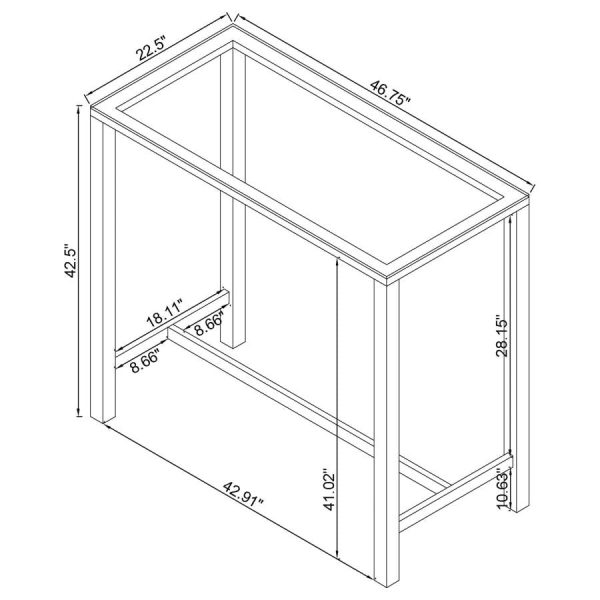 Tolbert Clear Bar Table For Discount