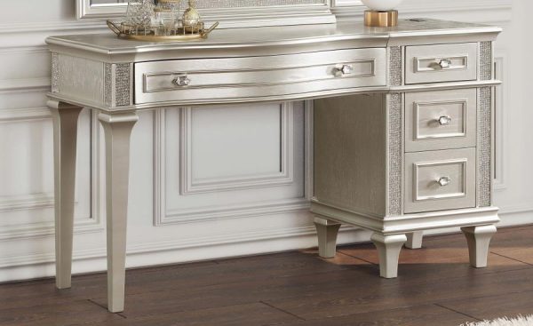 Evangeline Silver Vanity Table Discount