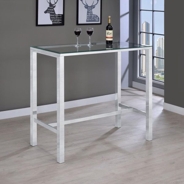 Tolbert Clear Bar Table For Discount