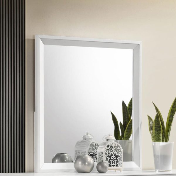 Janelle White Dresser Mirror For Cheap