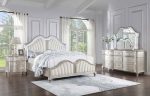 Evangeline Silver Queen Bed 4 Pc Set Sale