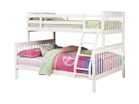 Chapman White Twin   Full Bunk Bed Fashion