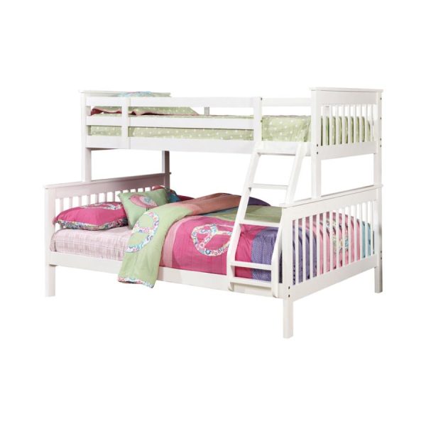 Chapman White Twin   Full Bunk Bed Fashion