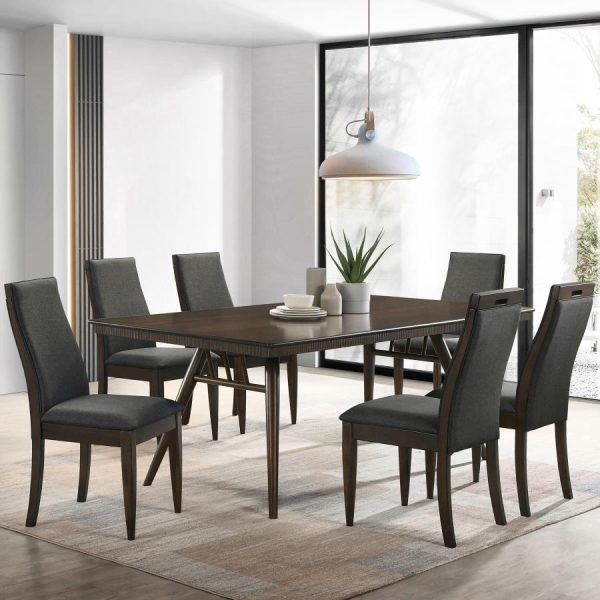 Wes Grey 7 Pc Dining Set For Sale