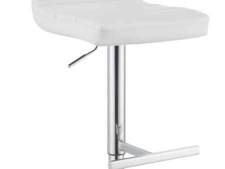 Bianca White Adjustable Bar Stool on Sale