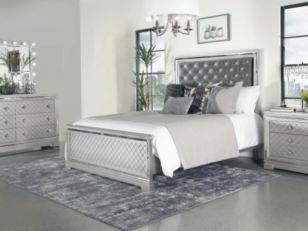 Eleanor Silver Queen Bed 4 Pc Set Hot on Sale