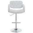 Brandi White Adjustable Bar Stool on Sale