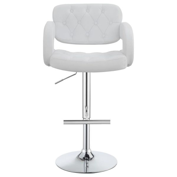 Brandi White Adjustable Bar Stool on Sale