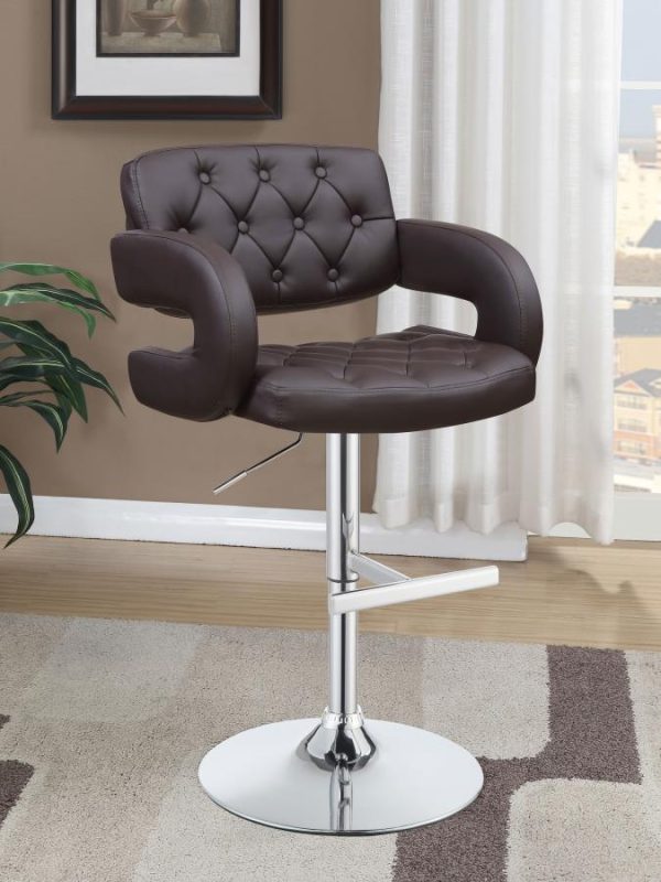 Brandi Brown Adjustable Bar Stool Online now